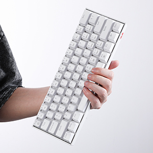Redragon K630 RGB 60% GAMING KEYBOARD ( BLACK / WHITE )